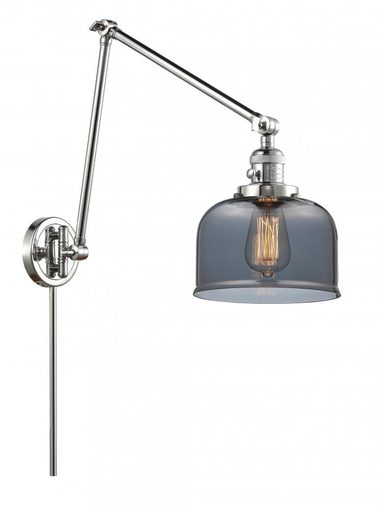 Bell - 1 Light - 8 inch - Polished Chrome -Adjustable Swing Arm