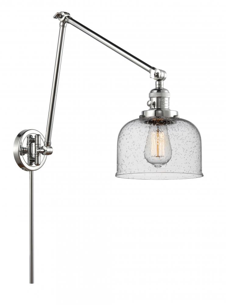 Bell - 1 Light - 8 inch - Polished Chrome -Adjustable Swing Arm