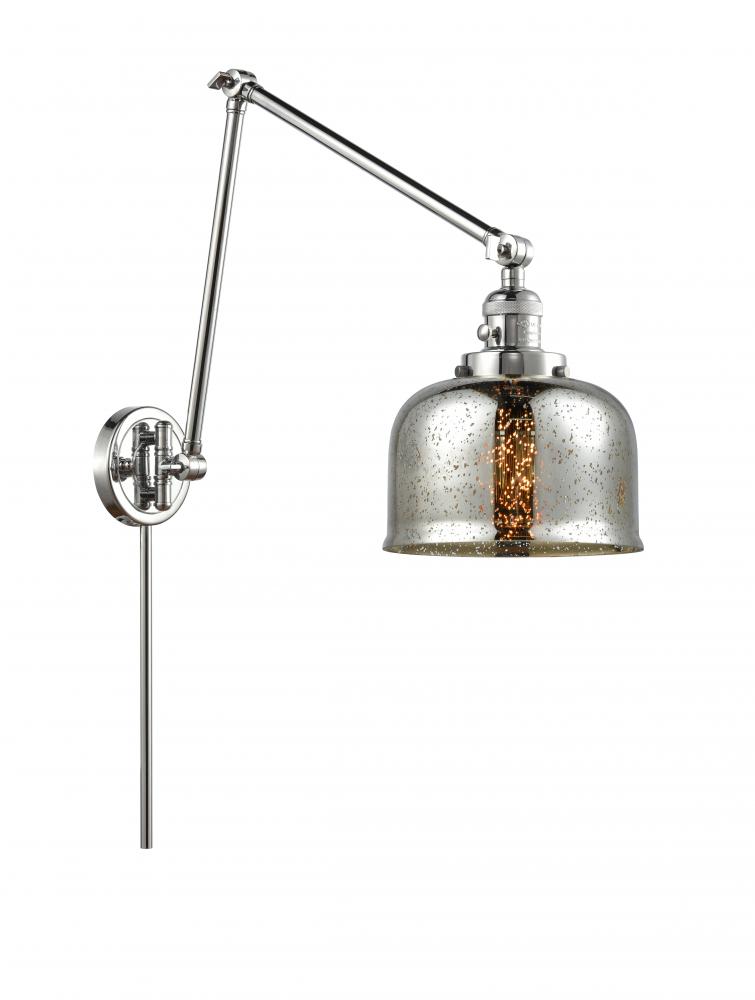 Bell - 1 Light - 8 inch - Polished Chrome -Adjustable Swing Arm