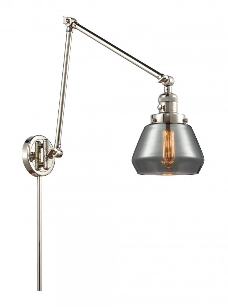 Fulton - 1 Light - 8 inch - Polished Nickel -Adjustable Swing Arm