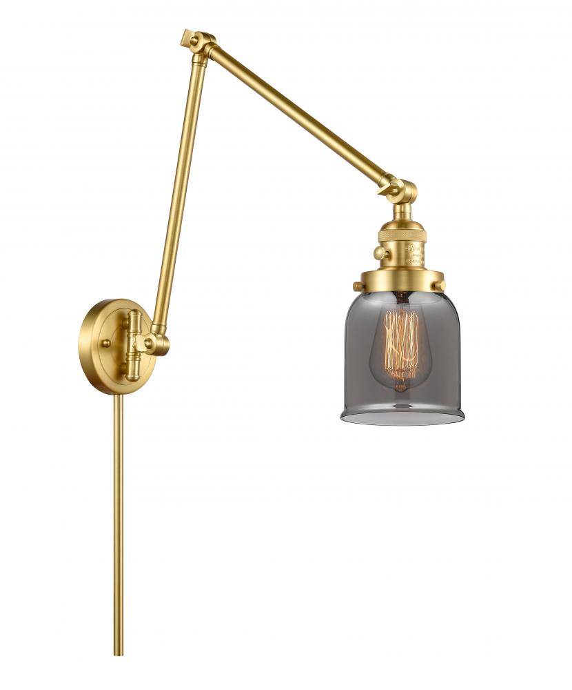 Bell - 1 Light - 8 inch - Satin Gold -Adjustable Swing Arm