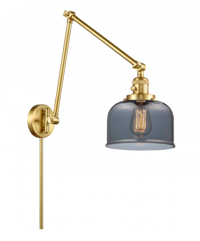 Bell - 1 Light - 8 inch - Satin Gold -Adjustable Swing Arm
