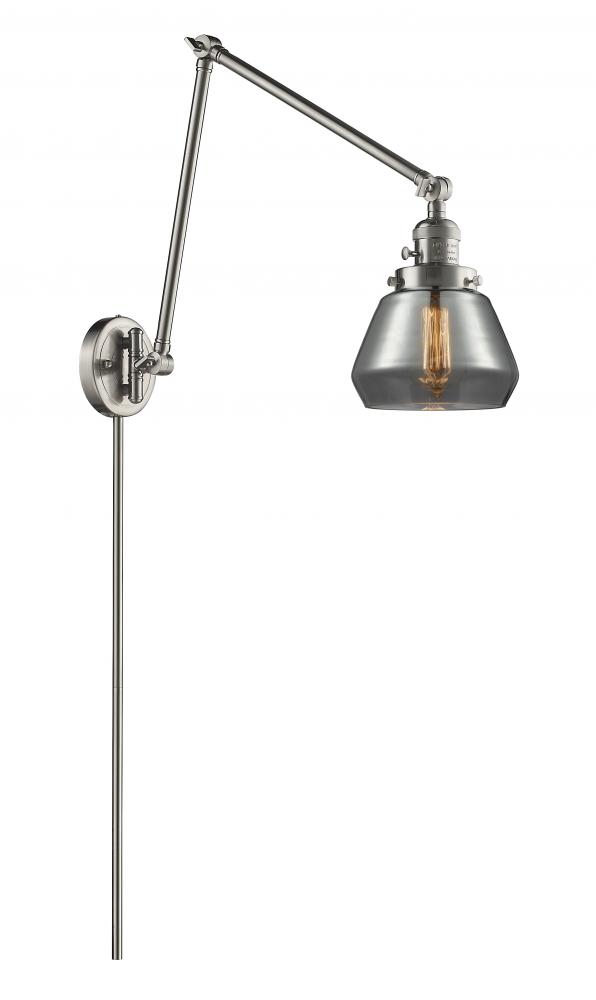Fulton - 1 Light - 8 inch - Brushed Satin Nickel -Adjustable Swing Arm