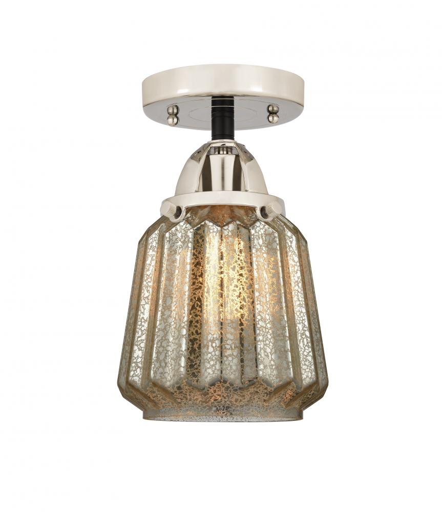 Chatham - 1 Light - 7 inch - Black Polished Nickel - Semi-Flush Mount