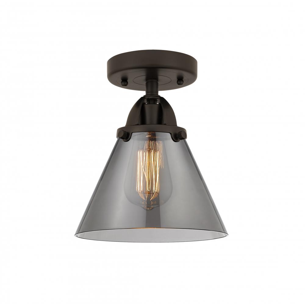 Cone - 1 Light - 8 inch - Oil Rubbed Bronze - Semi-Flush Mount