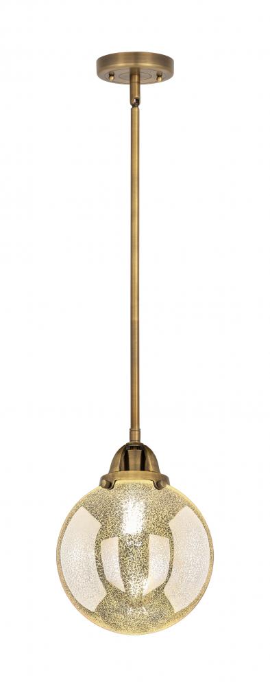 Beacon - 1 Light - 8 inch - Brushed Brass - Cord hung - Mini Pendant