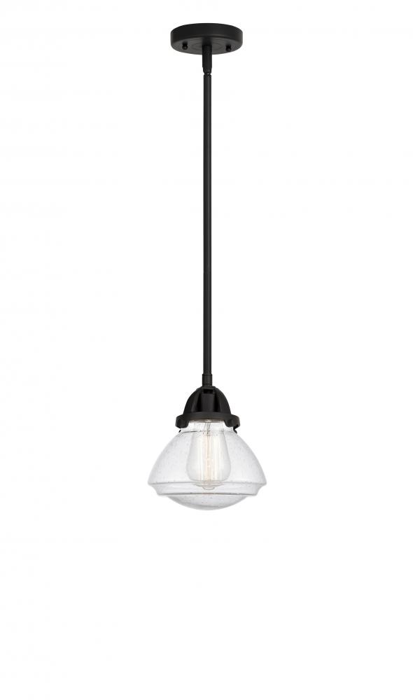 Olean - 1 Light - 7 inch - Matte Black - Cord hung - Mini Pendant