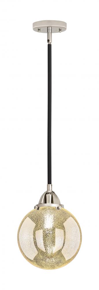 Beacon - 1 Light - 8 inch - Black Polished Nickel - Cord hung - Mini Pendant