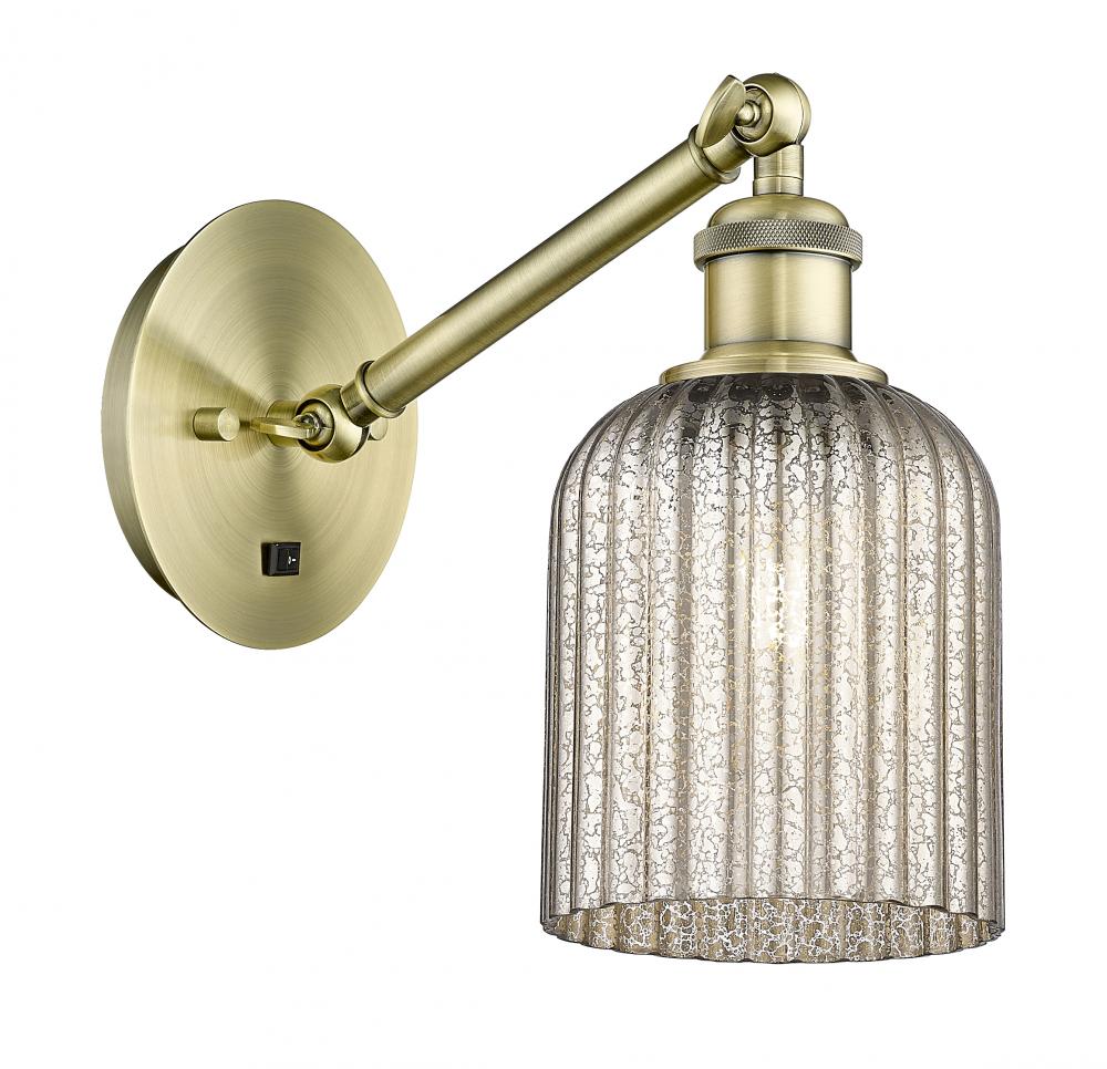 Bridal Veil - 1 Light - 5 inch - Antique Brass - Adjustable Sconce