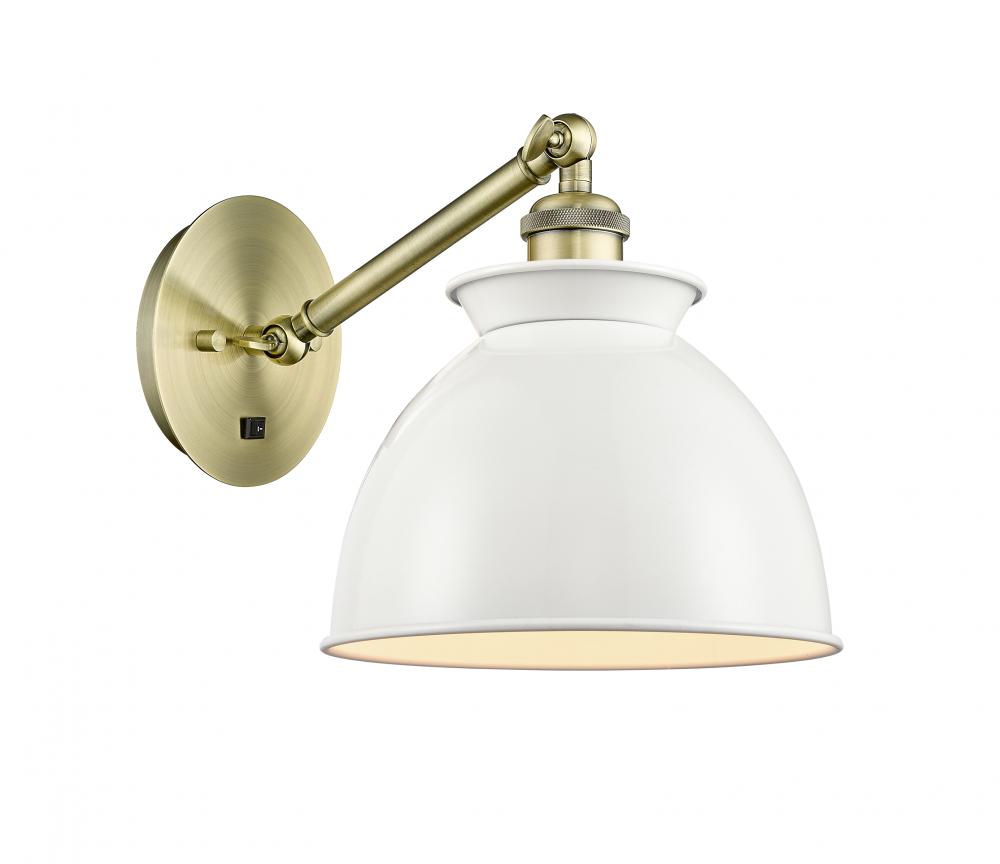 Adirondack - 1 Light - 8 inch - Antique Brass - Adjustable Sconce