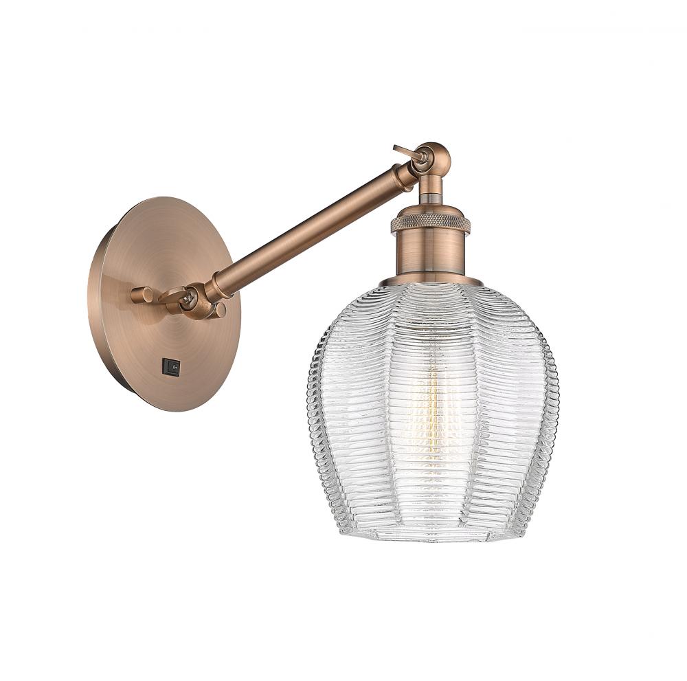 Norfolk - 1 Light - 6 inch - Antique Copper - Adjustable Sconce