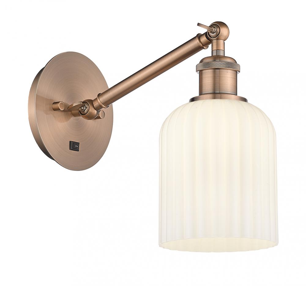 Bridal Veil - 1 Light - 5 inch - Antique Copper - Adjustable Sconce