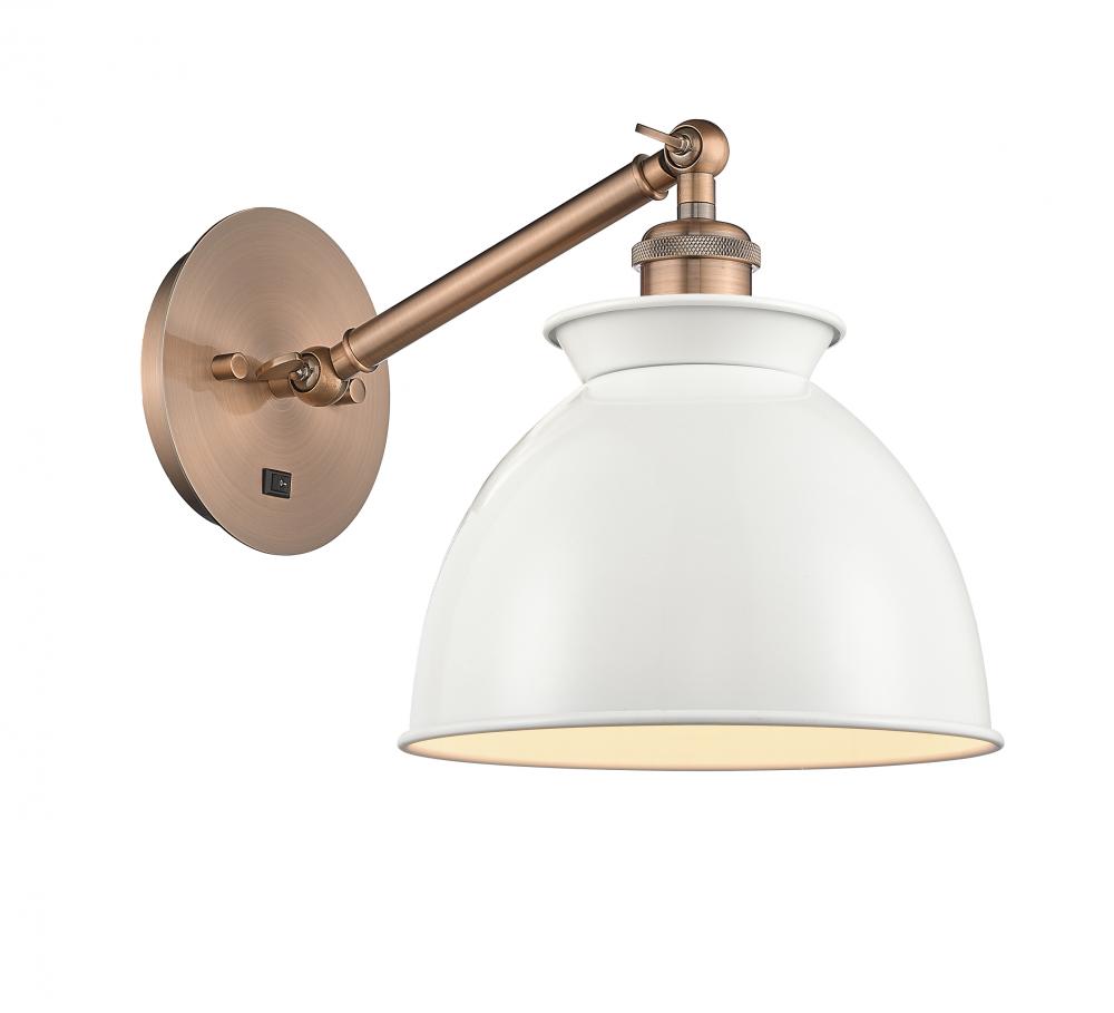 Adirondack - 1 Light - 8 inch - Antique Copper - Adjustable Sconce
