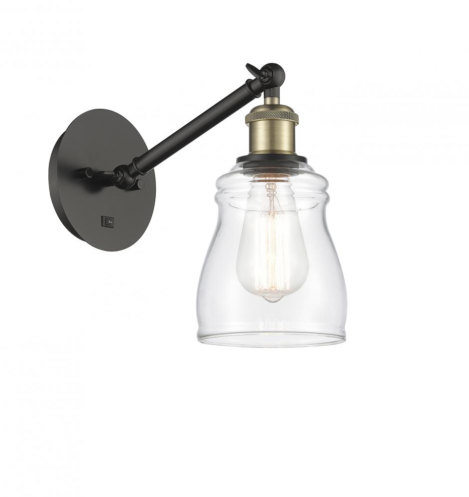 Ellery - 1 Light - 5 inch - Black Antique Brass - Adjustable Sconce