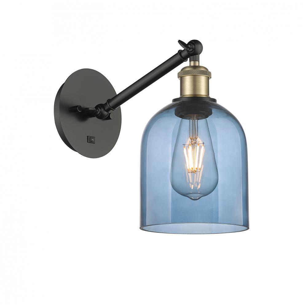 Bella - 1 Light - 6 inch - Black Antique Brass - Adjustable Sconce