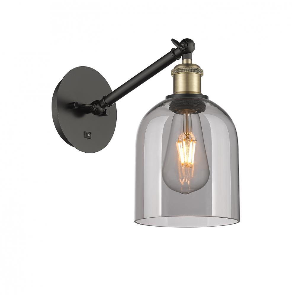 Bella - 1 Light - 6 inch - Black Antique Brass - Adjustable Sconce