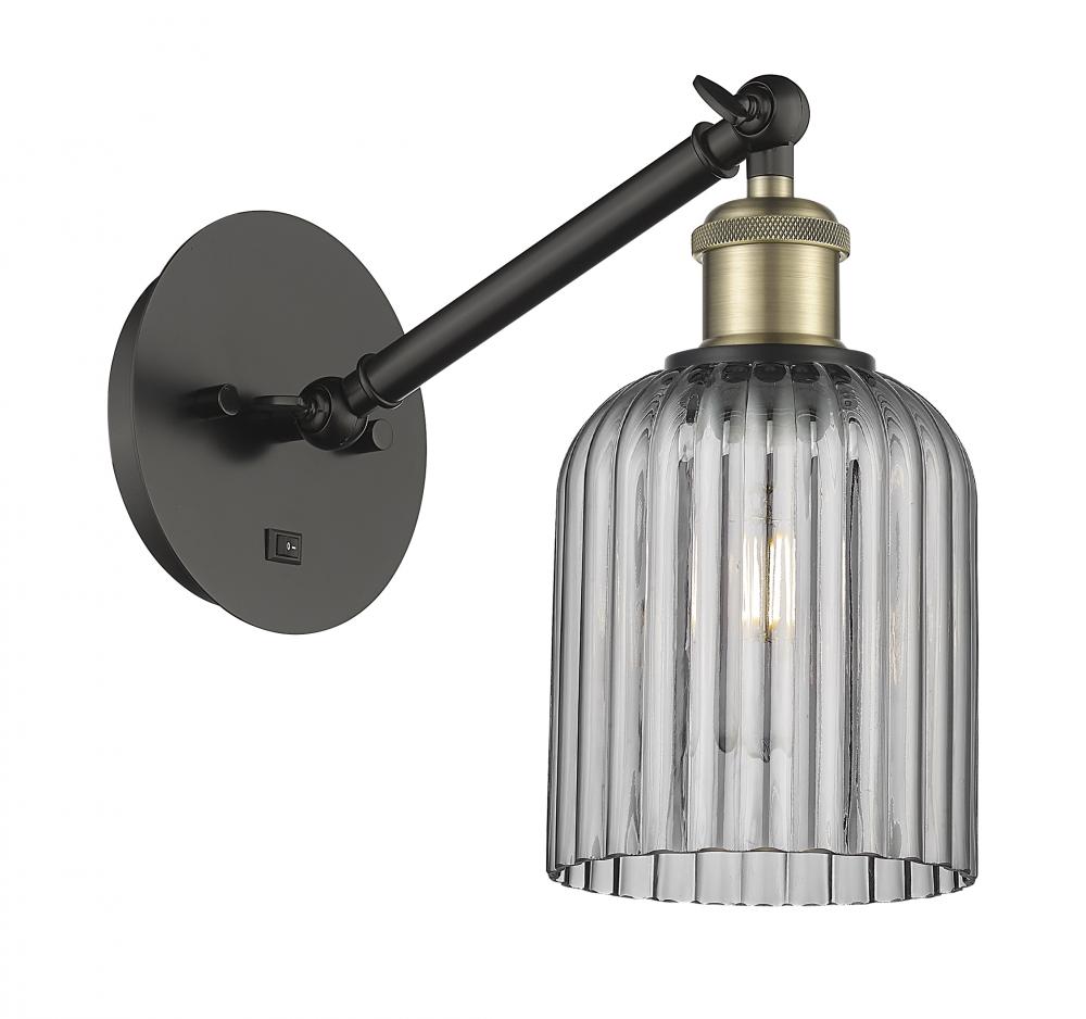 Bridal Veil - 1 Light - 5 inch - Black Antique Brass - Adjustable Sconce