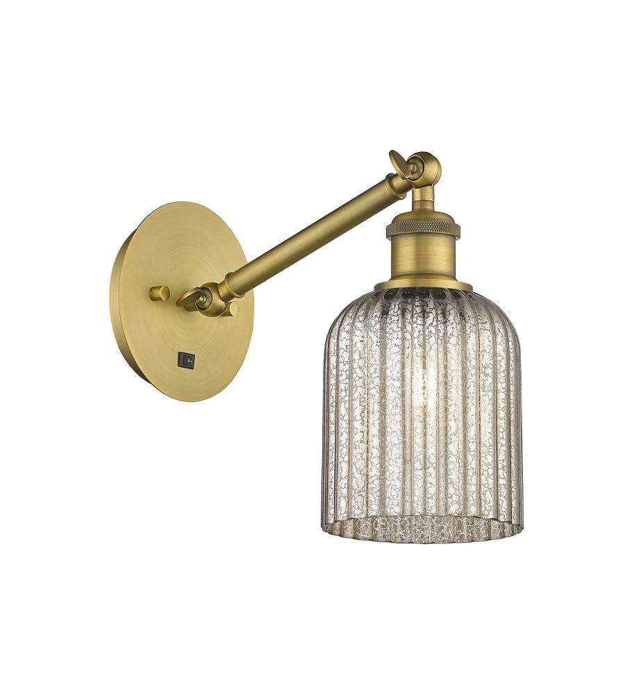 Bridal Veil - 1 Light - 5 inch - Brushed Brass - Adjustable Sconce