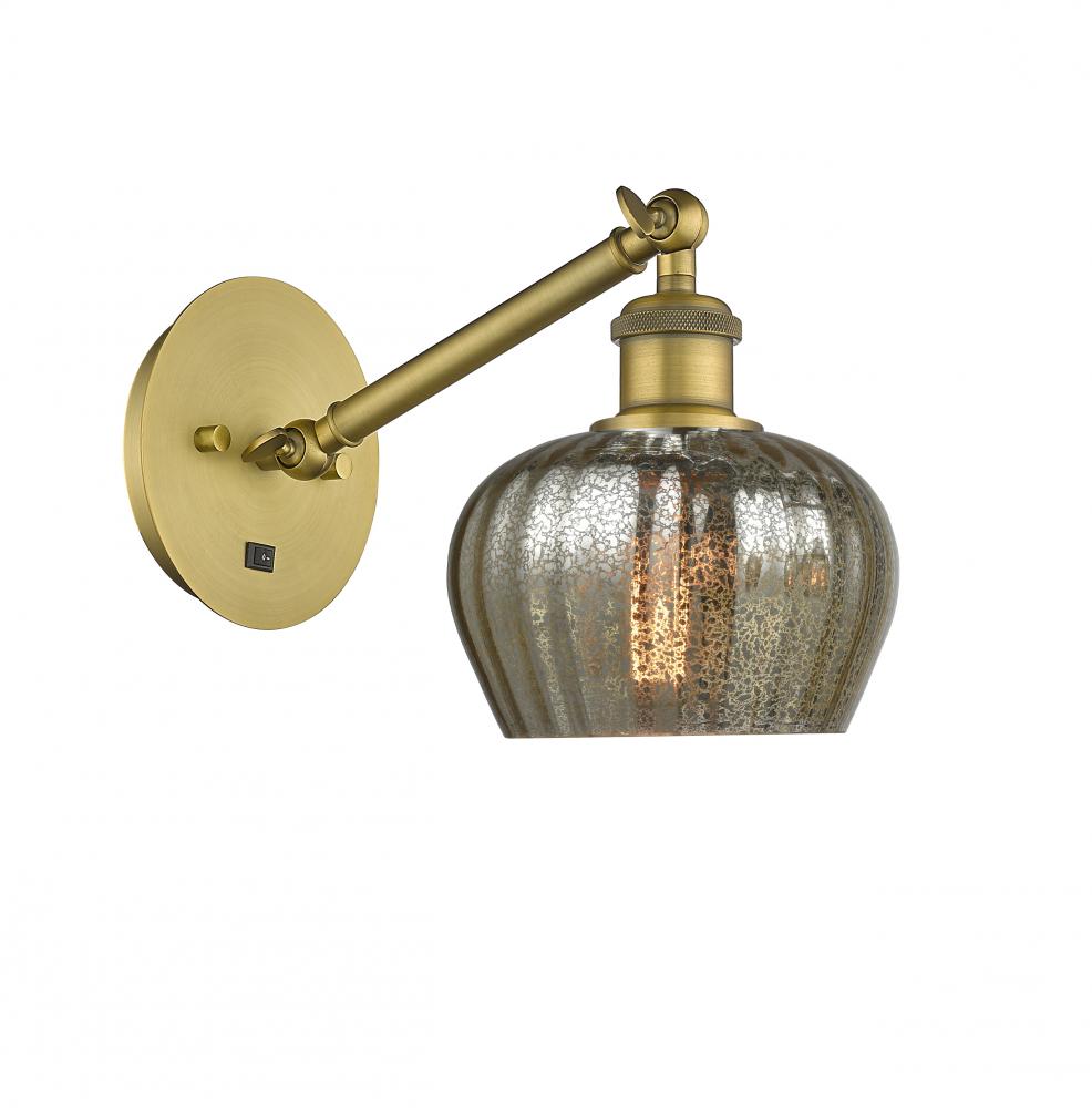 Fenton - 1 Light - 7 inch - Brushed Brass - Adjustable Sconce