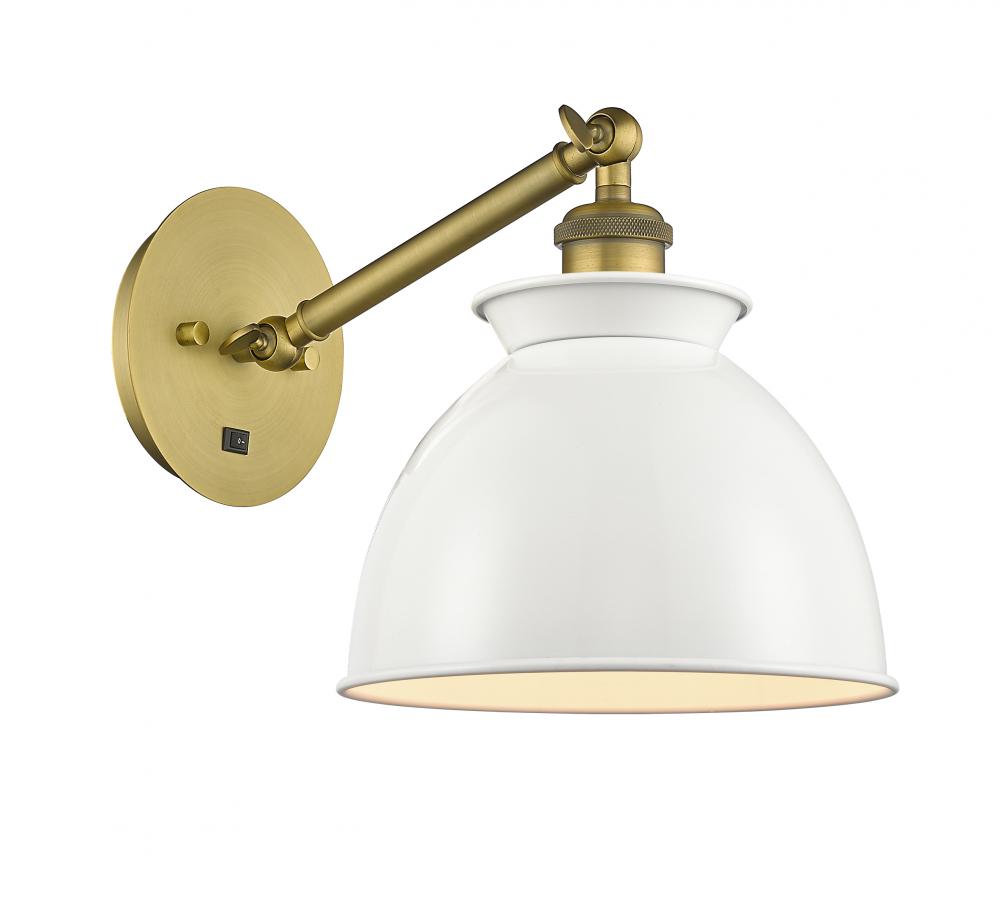 Adirondack - 1 Light - 8 inch - Brushed Brass - Adjustable Sconce