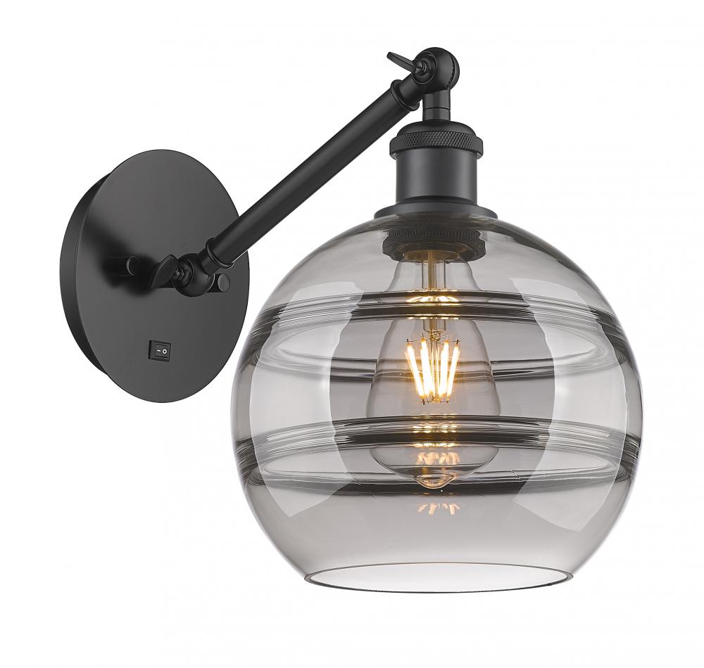 Rochester - 1 Light - 8 inch - Matte Black - Adjustable Sconce