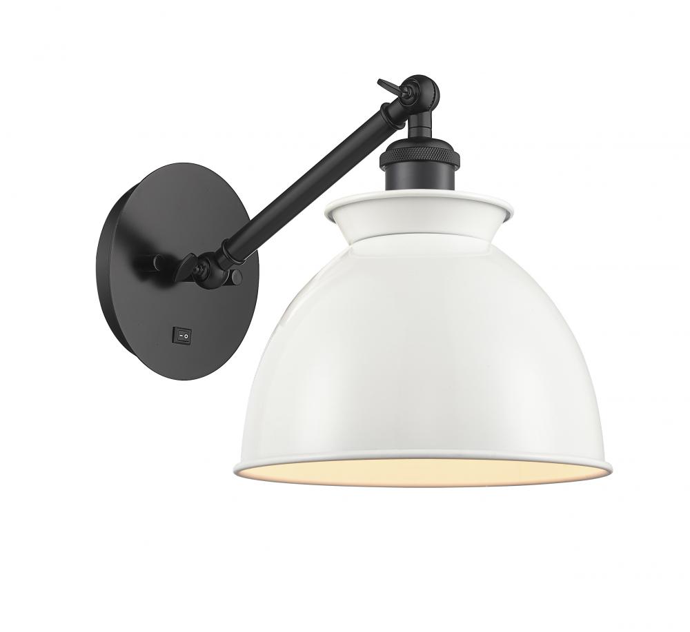 Adirondack - 1 Light - 8 inch - Matte Black - Adjustable Sconce