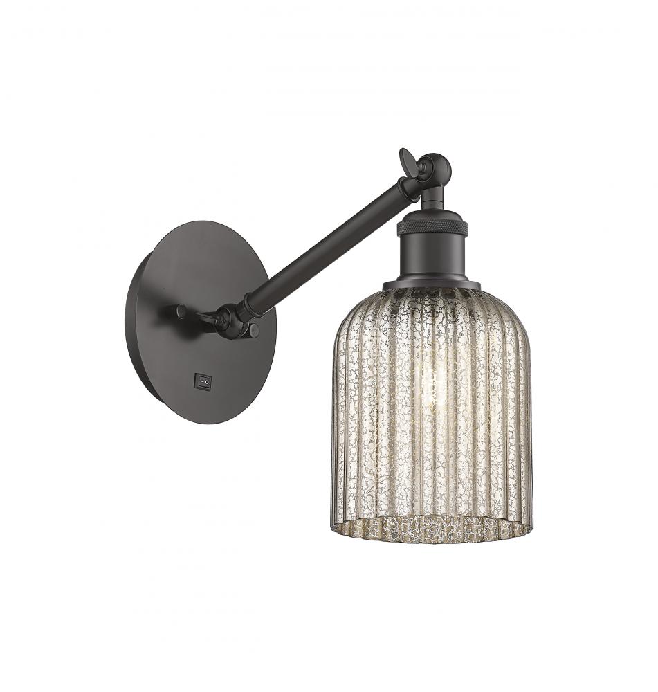 Bridal Veil - 1 Light - 5 inch - Oil Rubbed Bronze - Adjustable Sconce