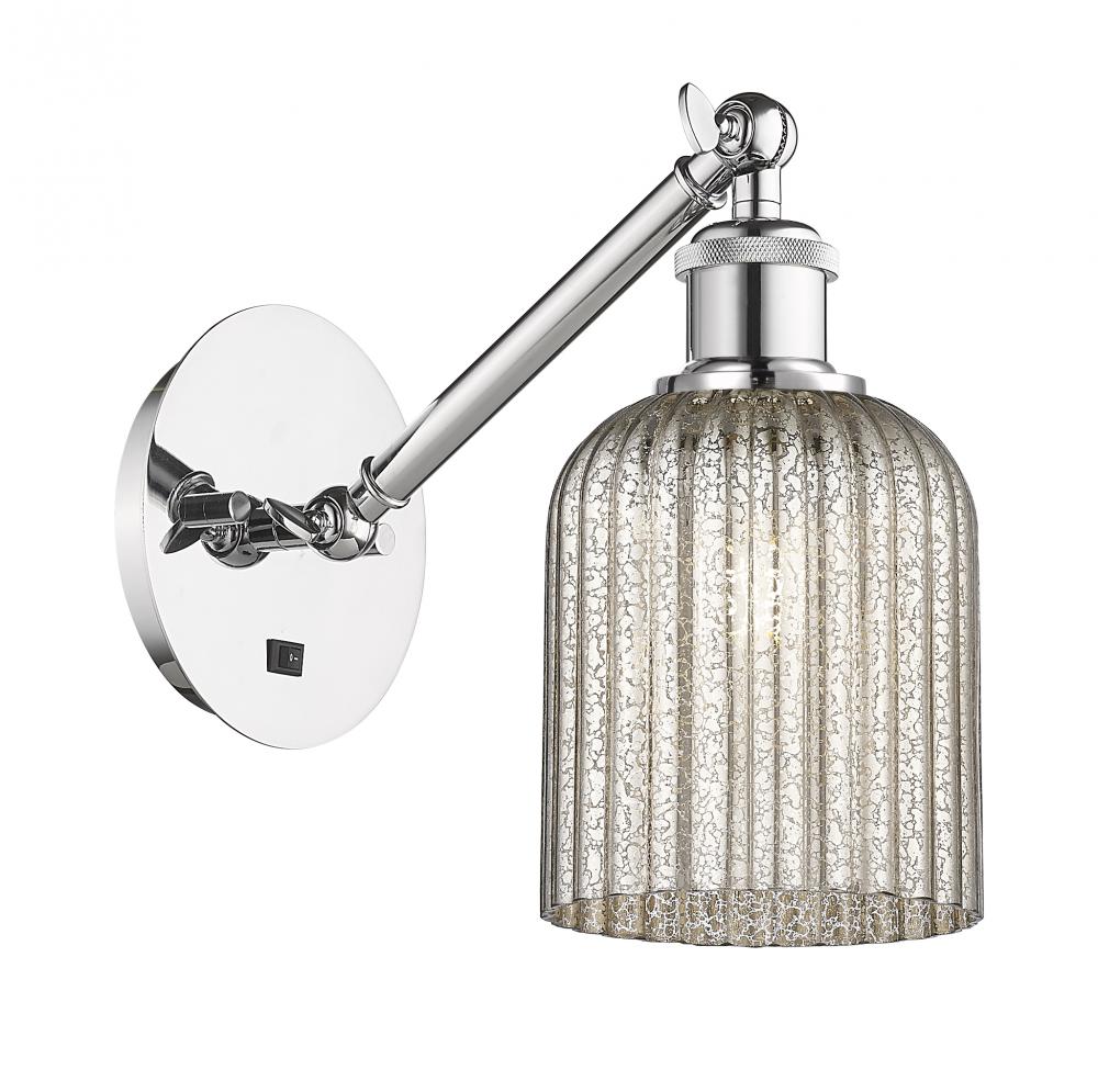 Bridal Veil - 1 Light - 5 inch - Polished Chrome - Adjustable Sconce
