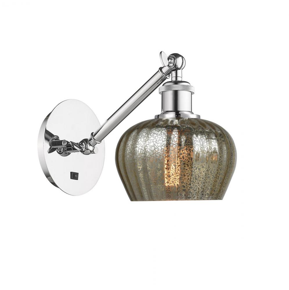 Fenton - 1 Light - 7 inch - Polished Chrome - Adjustable Sconce