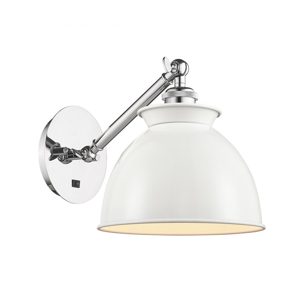 Adirondack - 1 Light - 8 inch - Polished Chrome - Adjustable Sconce