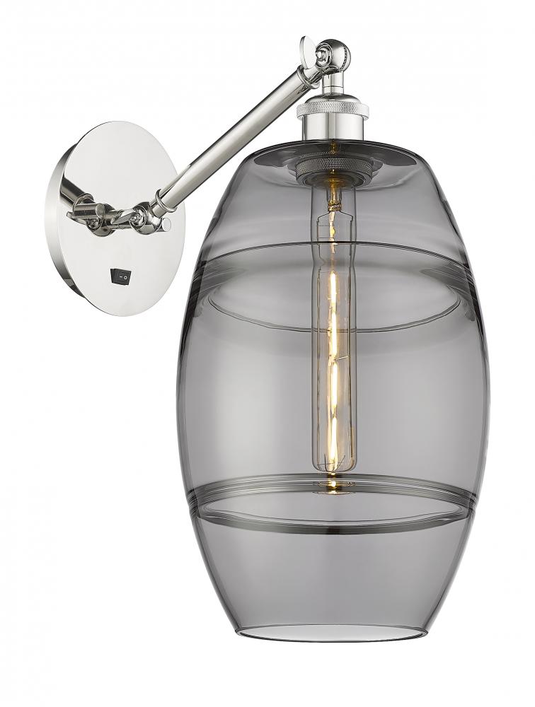 Vaz - 1 Light - 8 inch - Polished Nickel - Adjustable Sconce