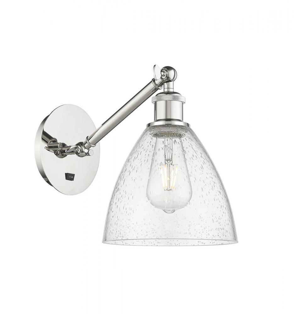 Bristol - 1 Light - 8 inch - Polished Nickel - Adjustable Sconce