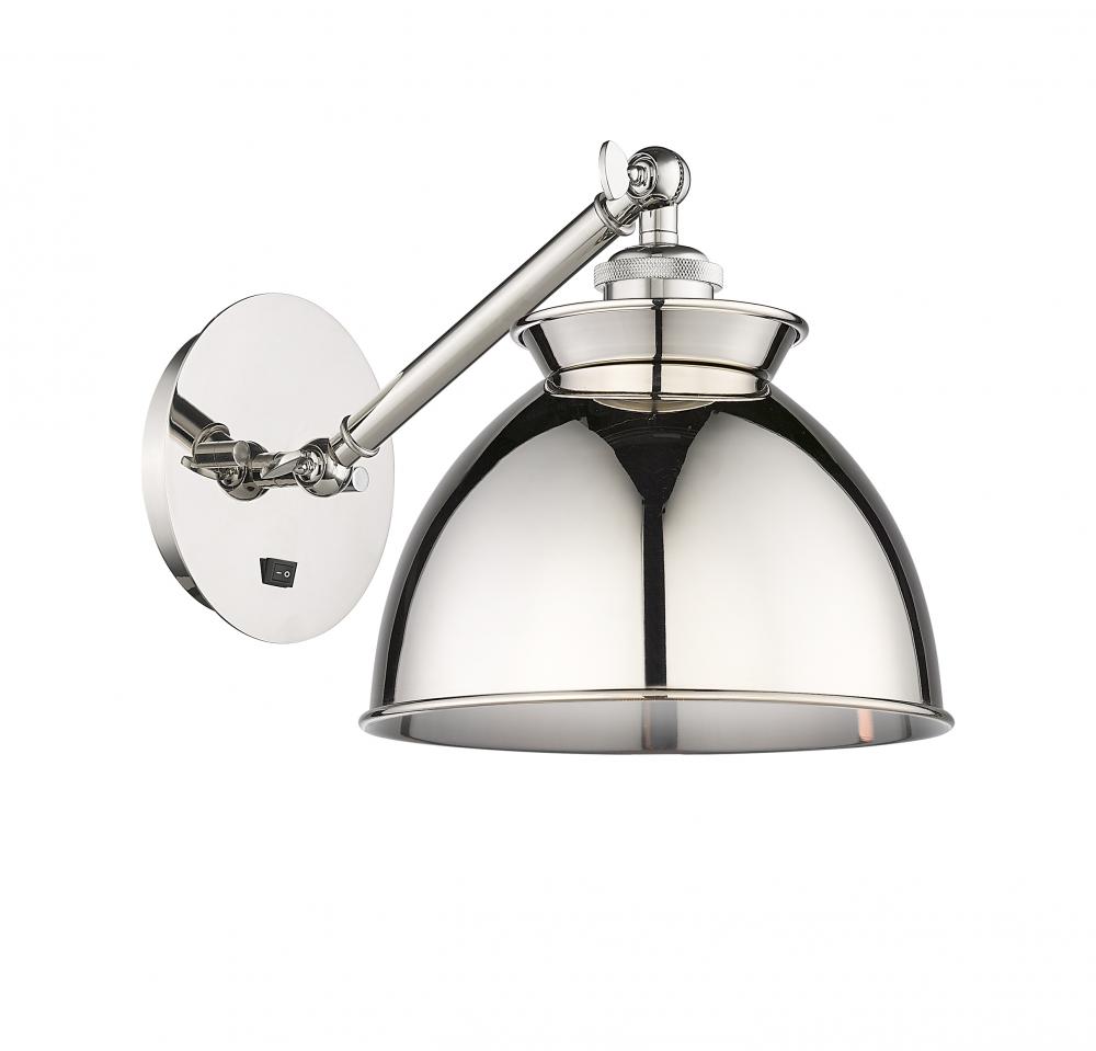 Adirondack - 1 Light - 8 inch - Polished Nickel - Adjustable Sconce