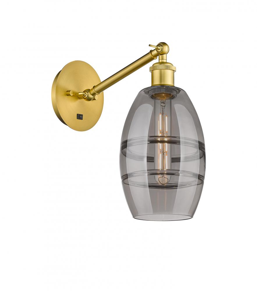 Vaz - 1 Light - 6 inch - Satin Gold - Adjustable Sconce