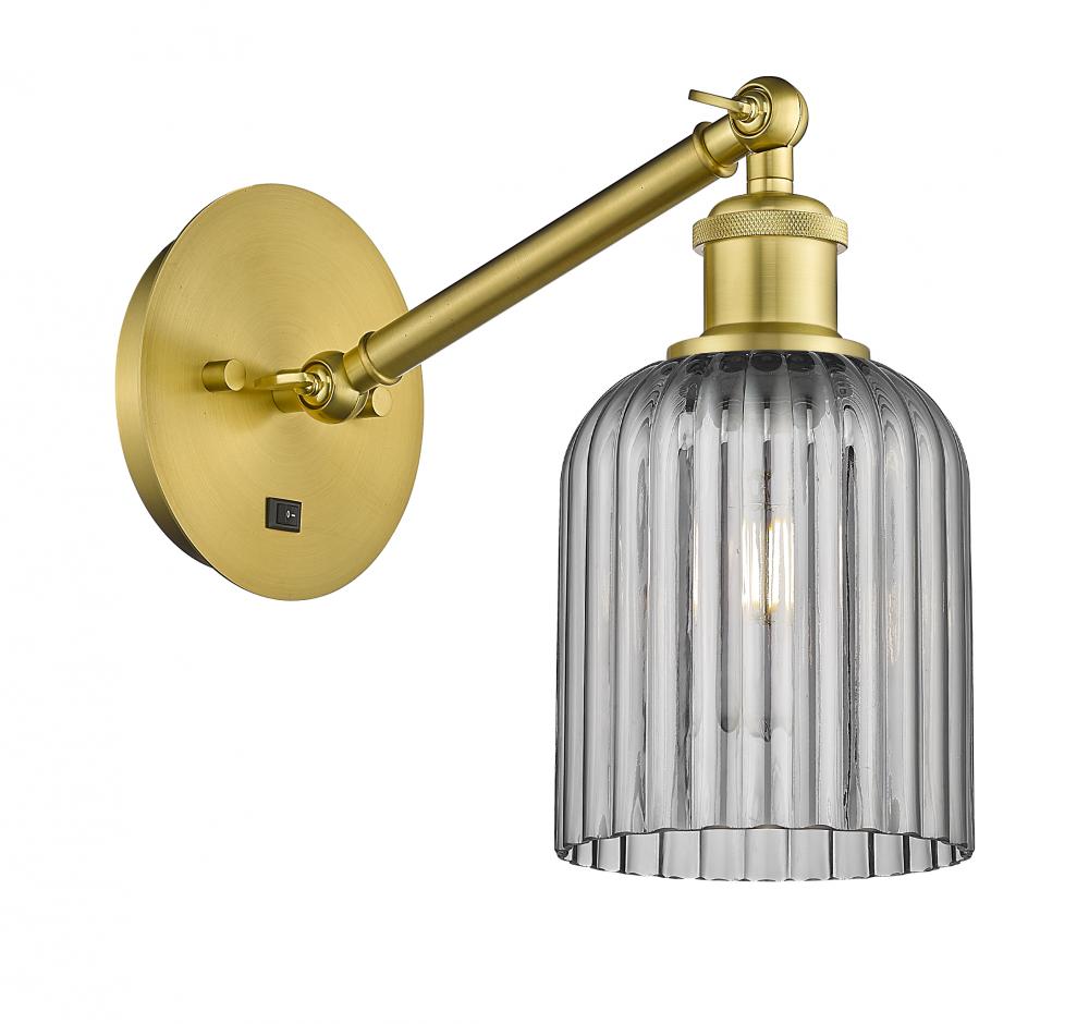 Bridal Veil - 1 Light - 5 inch - Satin Gold - Adjustable Sconce