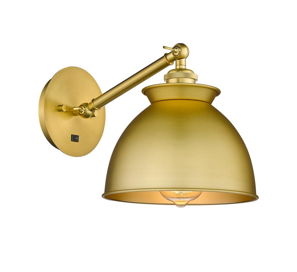 Adirondack - 1 Light - 8 inch - Satin Gold - Adjustable Sconce