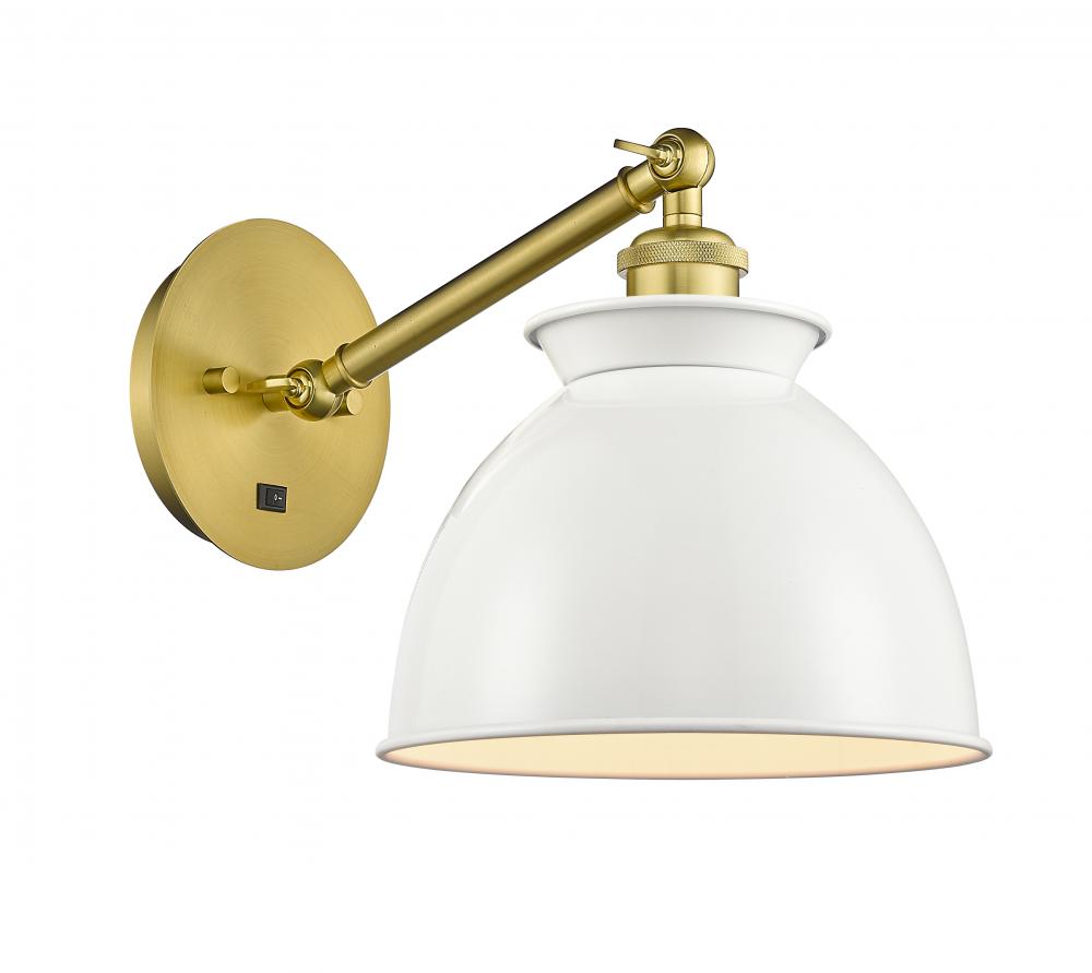 Adirondack - 1 Light - 8 inch - Satin Gold - Adjustable Sconce