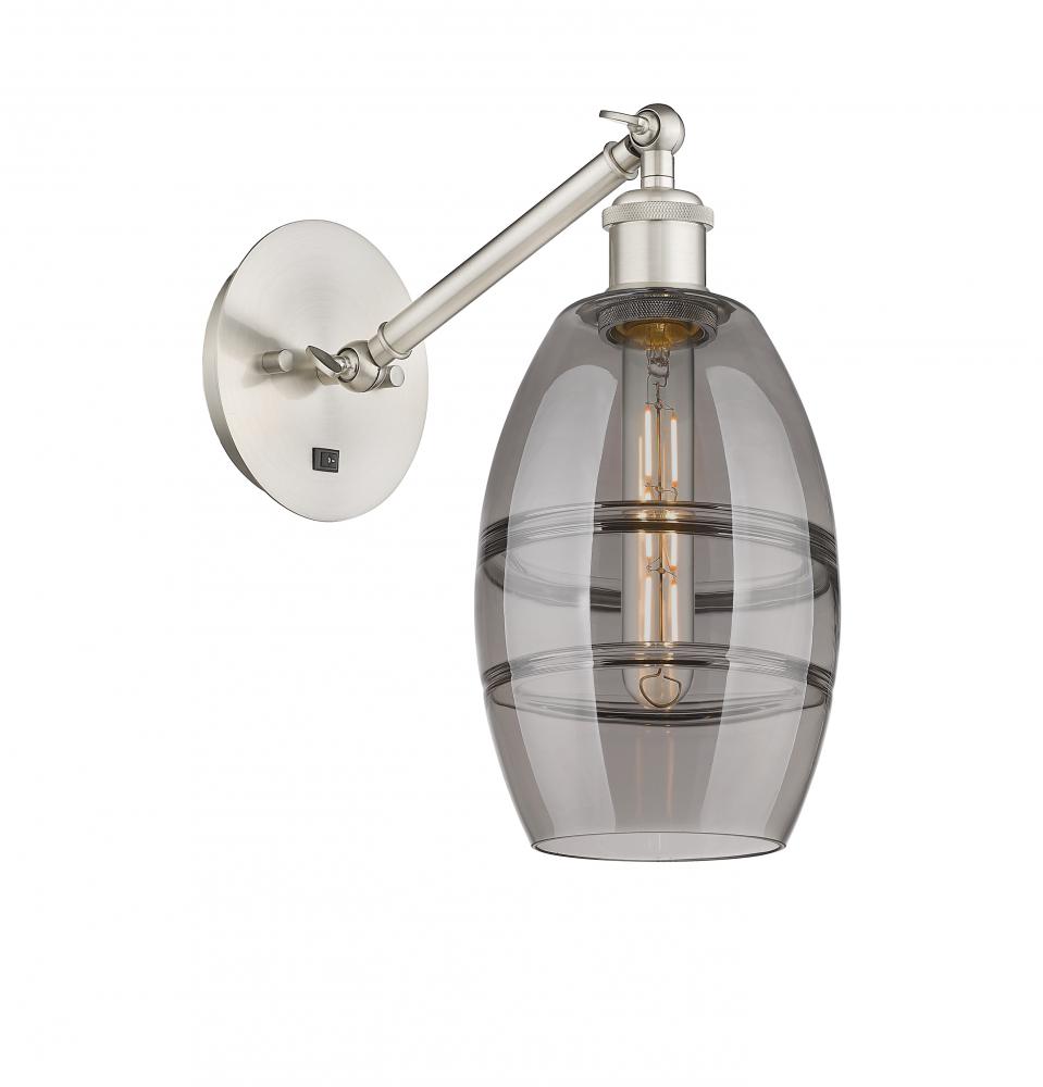 Vaz - 1 Light - 6 inch - Brushed Satin Nickel - Adjustable Sconce