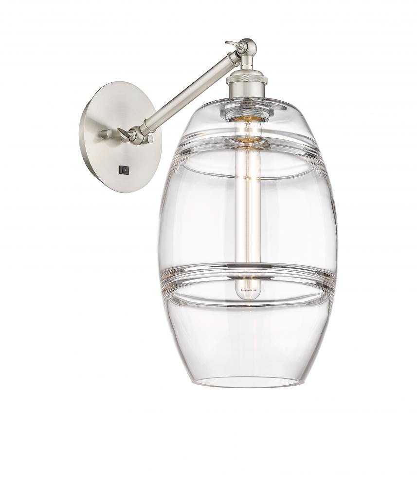 Vaz - 1 Light - 8 inch - Brushed Satin Nickel - Adjustable Sconce