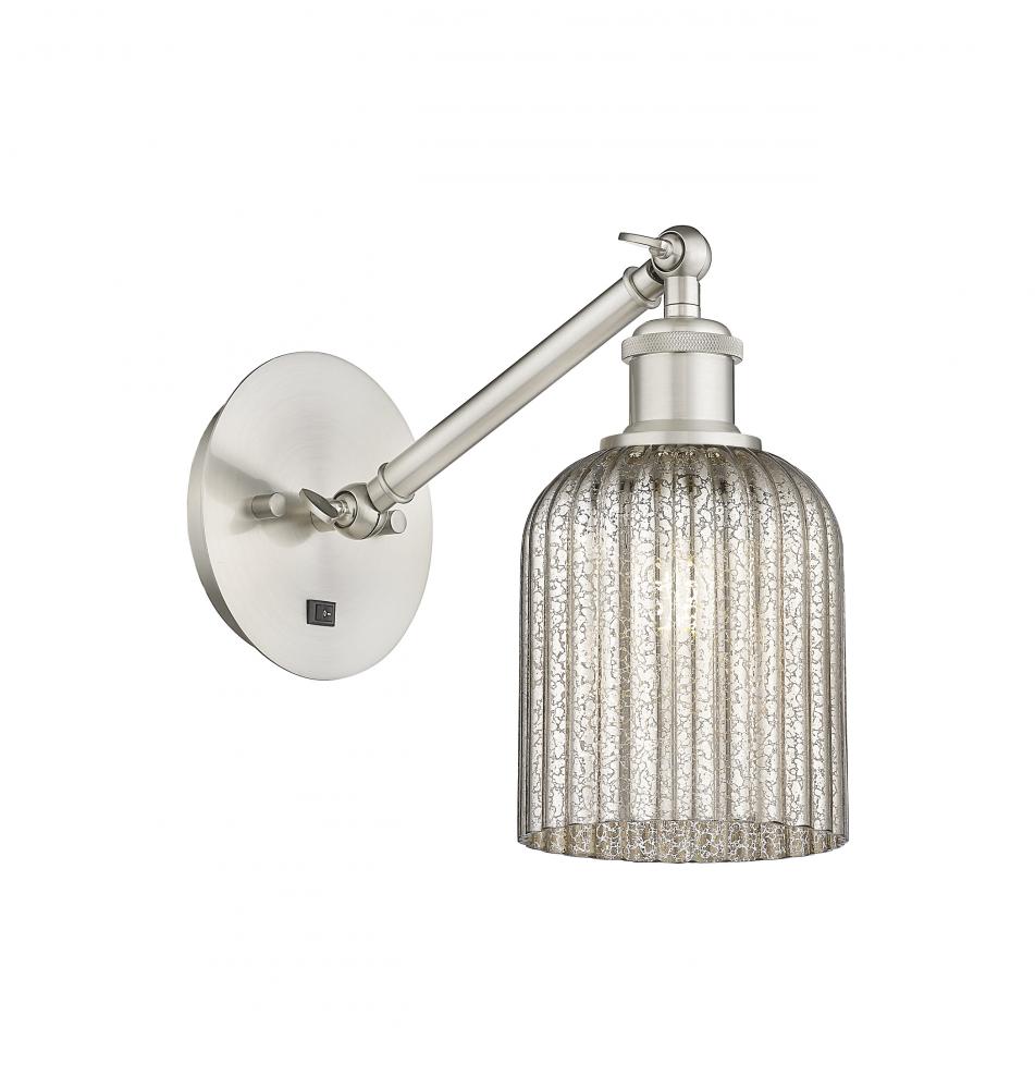 Bridal Veil - 1 Light - 5 inch - Brushed Satin Nickel - Adjustable Sconce