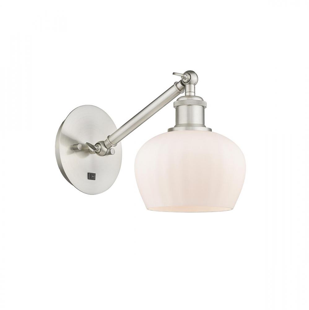 Fenton - 1 Light - 7 inch - Brushed Satin Nickel - Adjustable Sconce