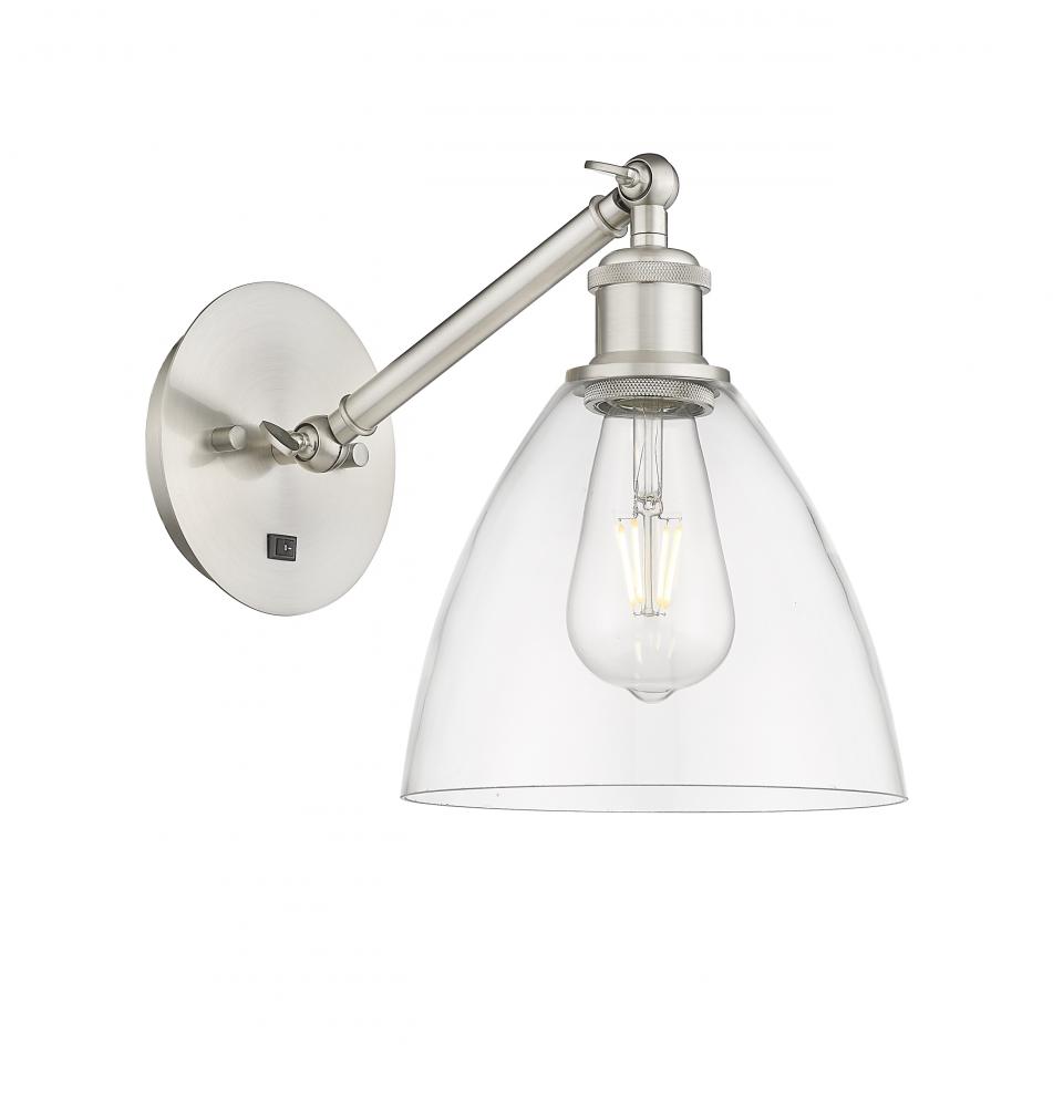 Bristol - 1 Light - 8 inch - Brushed Satin Nickel - Adjustable Sconce