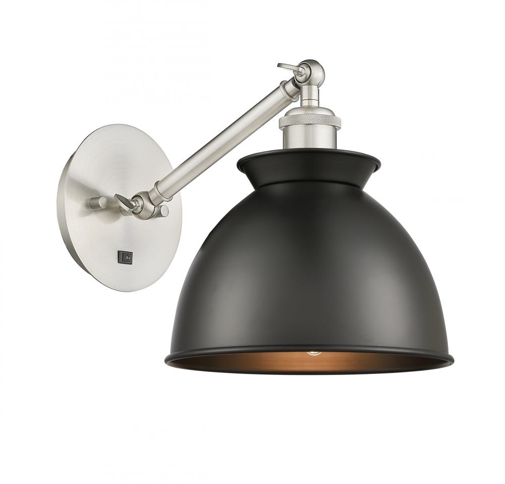 Adirondack - 1 Light - 8 inch - Brushed Satin Nickel - Adjustable Sconce