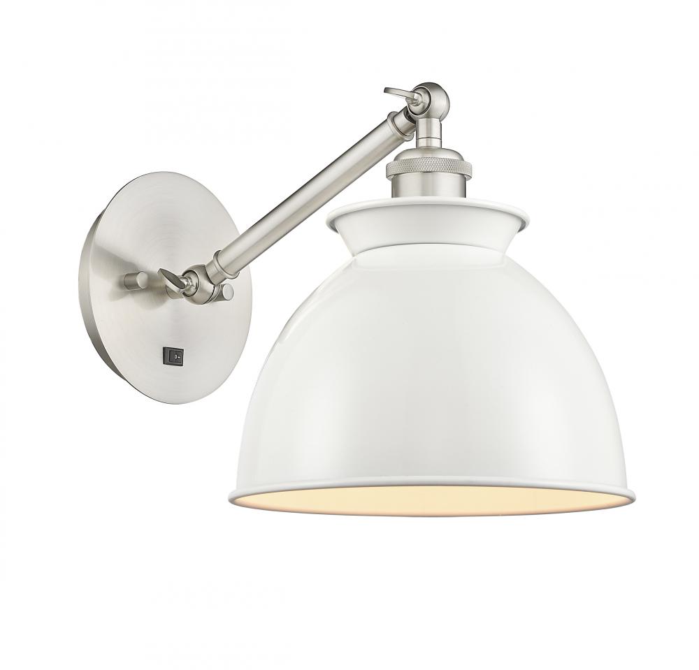 Adirondack - 1 Light - 8 inch - Brushed Satin Nickel - Adjustable Sconce
