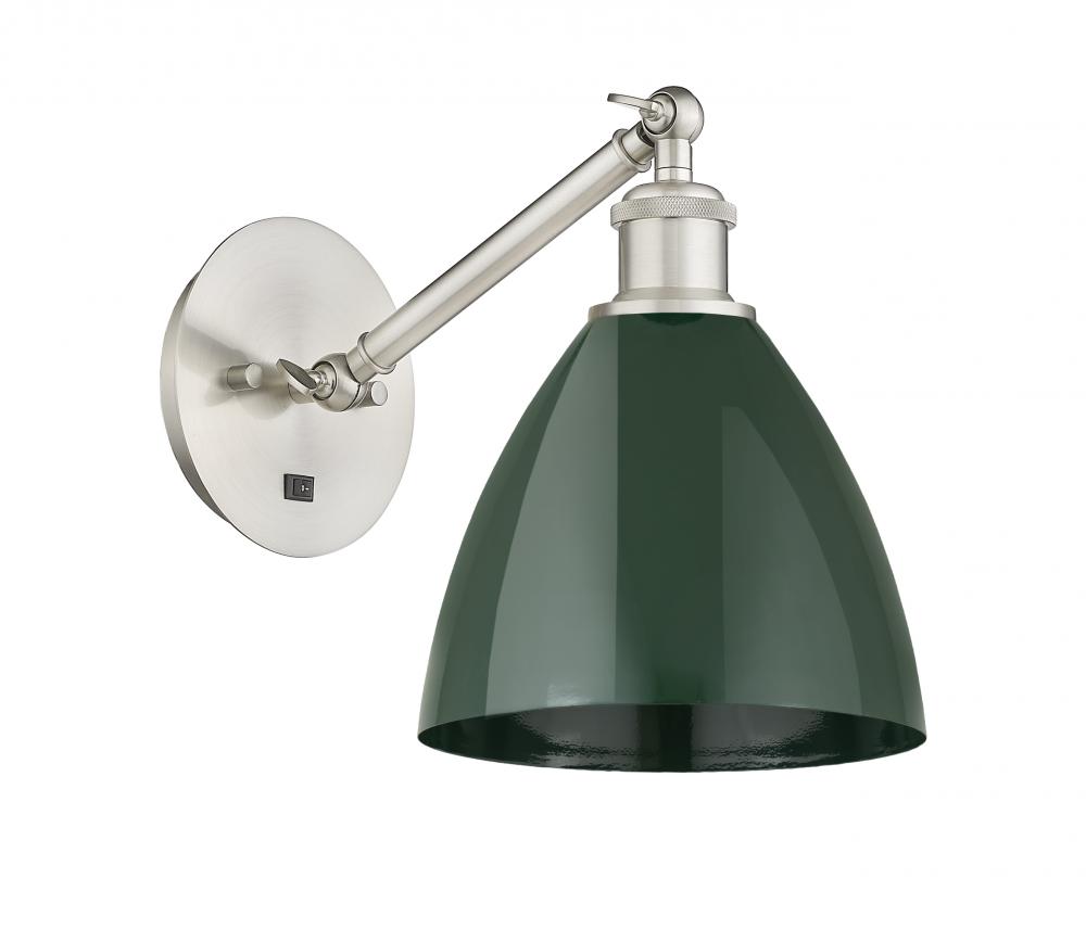 Plymouth - 1 Light - 8 inch - Brushed Satin Nickel - Adjustable Sconce