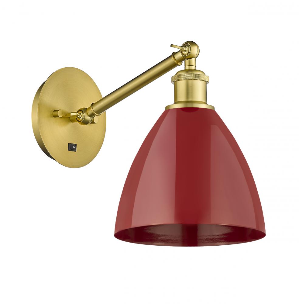 Plymouth - 1 Light - 8 inch - Brushed Satin Nickel - Adjustable Sconce