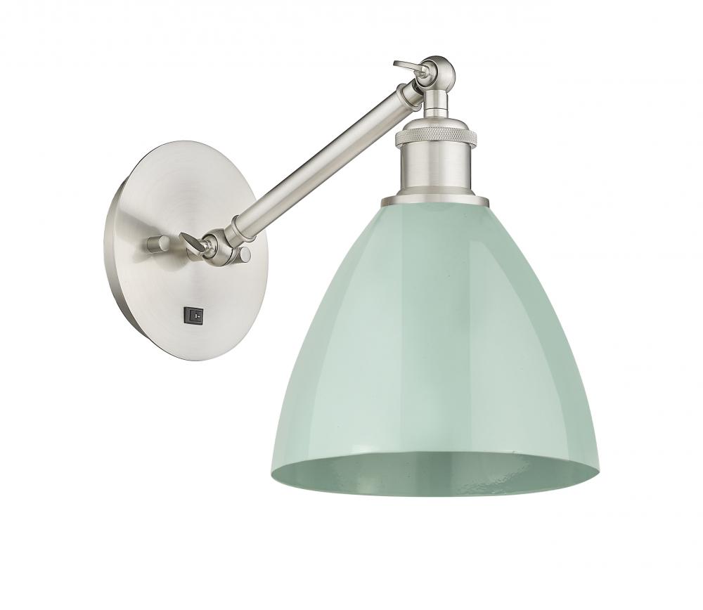 Plymouth - 1 Light - 8 inch - Brushed Satin Nickel - Adjustable Sconce