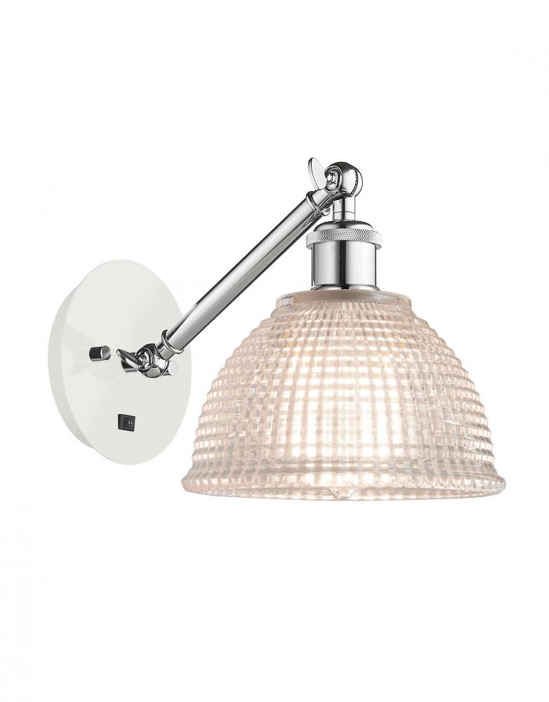 Arietta - 1 Light - 8 inch - White Polished Chrome - Adjustable Sconce