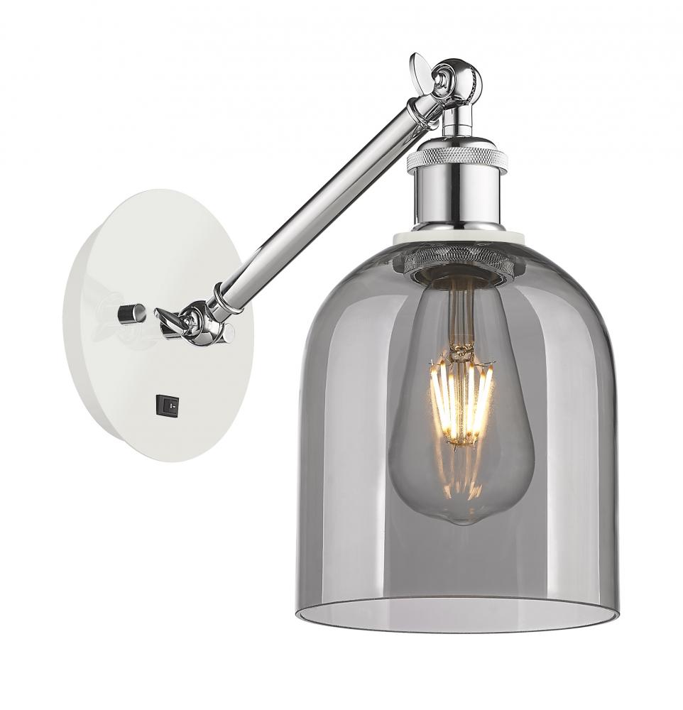 Bella - 1 Light - 6 inch - White Polished Chrome - Adjustable Sconce