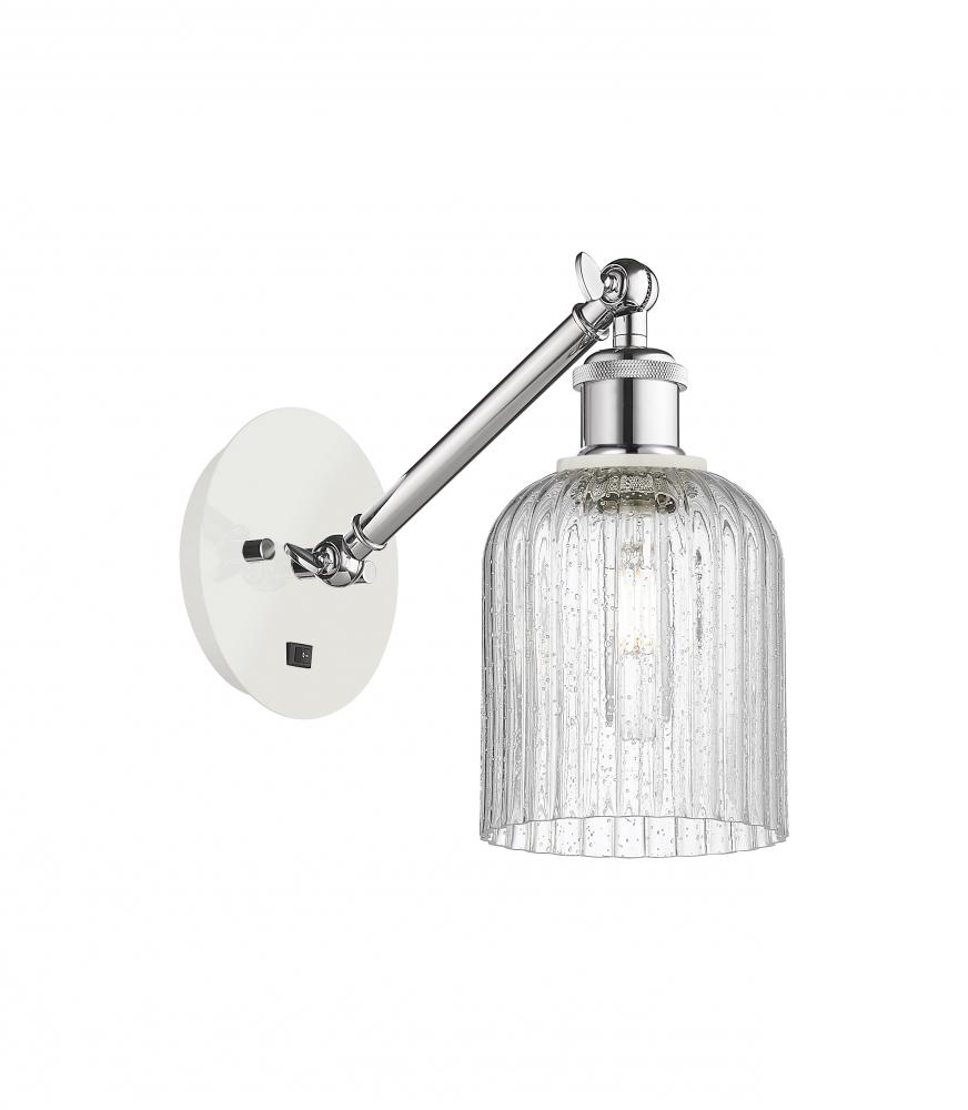Bridal Veil - 1 Light - 5 inch - White Polished Chrome - Adjustable Sconce